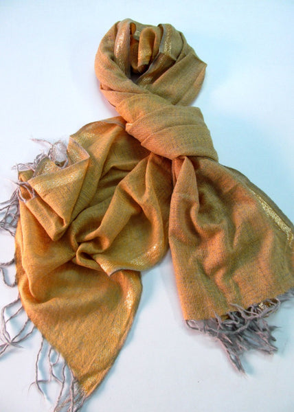 Handwoven wool scarf