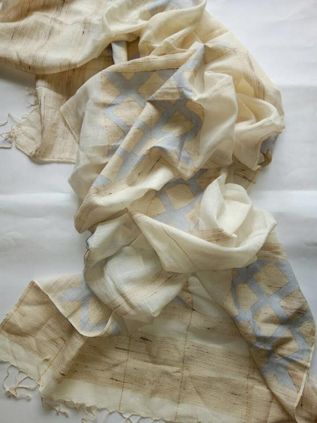 Handwoven cotton Jaamdani scarf