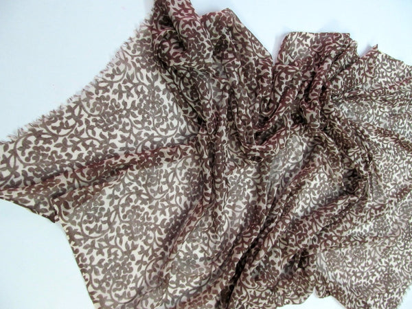 Handwoven wool printed scarf
