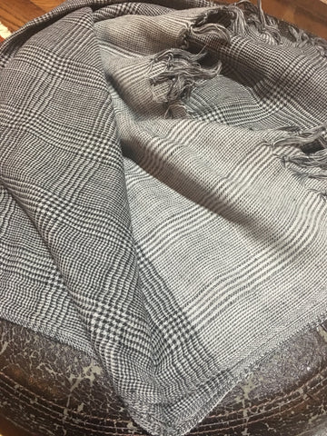 Pure wool - Black and White checks