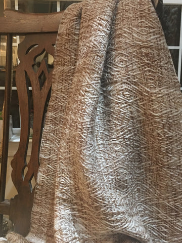 Wool Cashmere blend - Brown and White