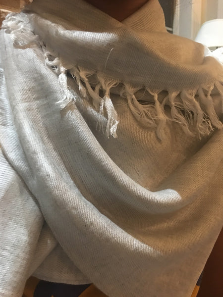 Wool Modal Silk blend - White