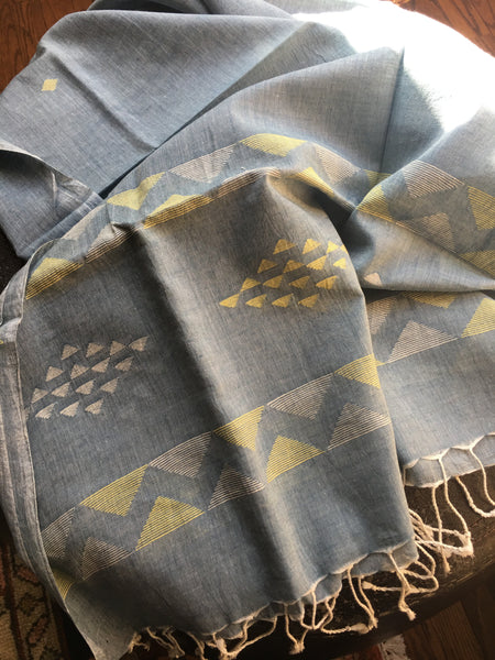 Cotton Jamdani - Blue