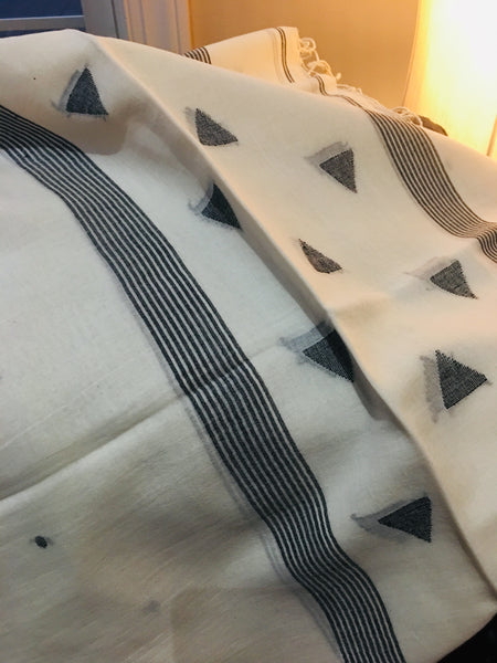 Cotton Jamdani - Black and White