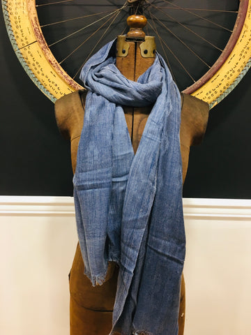 Cotton Modal Wool Jacquard Weave - Blue