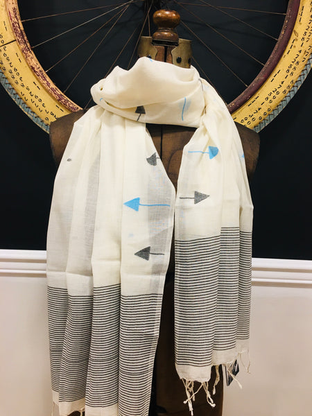 Cotton Jaamdani scarf