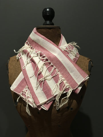 Striped mauve scarf