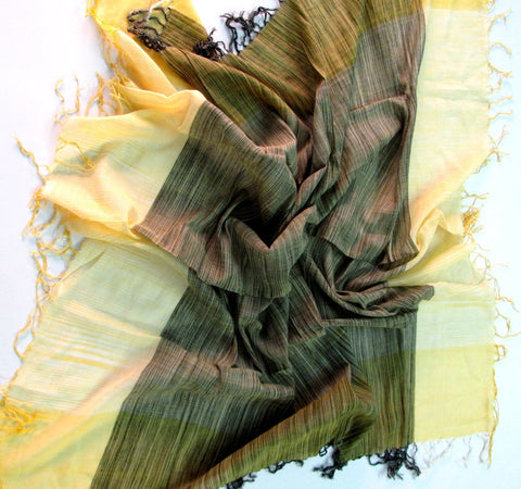 Handwoven cotton scarf