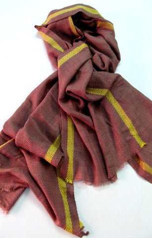 Handwoven wool scarf